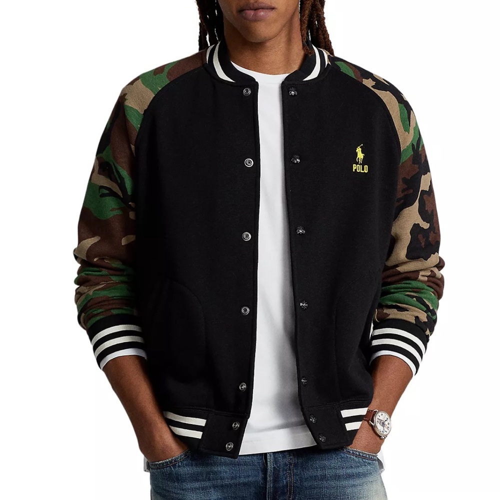 Ralph Lauren Polo Camo Baseball Jacket L Large